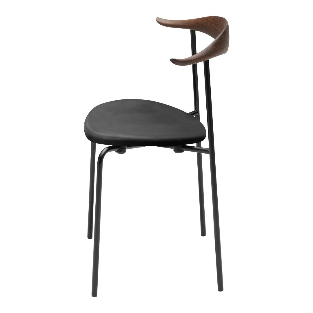 CH88P Chair - Seat Upholstered - Black Frame - Wood - Image 3