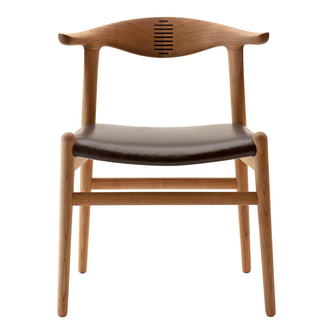 Wegner PP505 Cow Horn Chair - Upholstered - Image 5