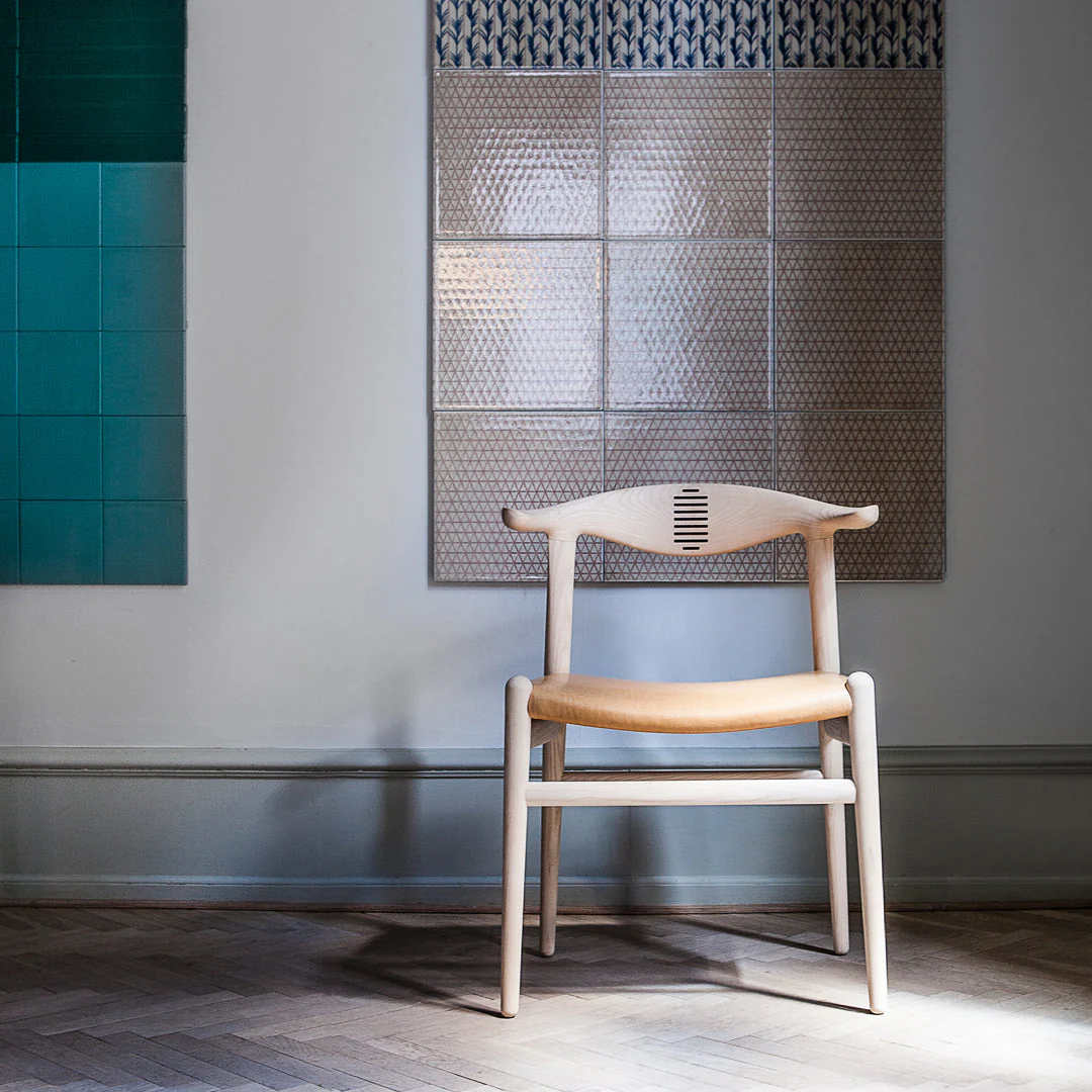 Wegner PP505 Cow Horn Chair - Upholstered - Image 9
