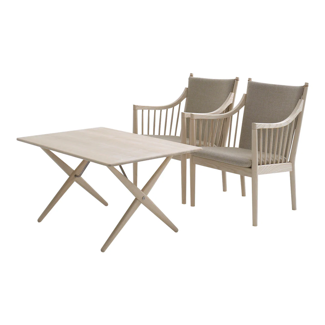Wegner PP84 Cross Legged Dining Table - Image 2