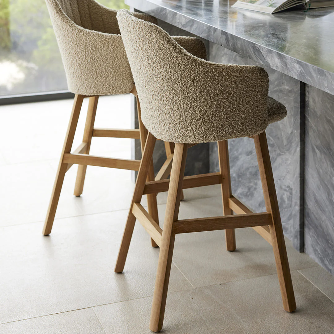 Choice Bar Chair - Wood Base - w/ Back and Seat Cushion - Image 4