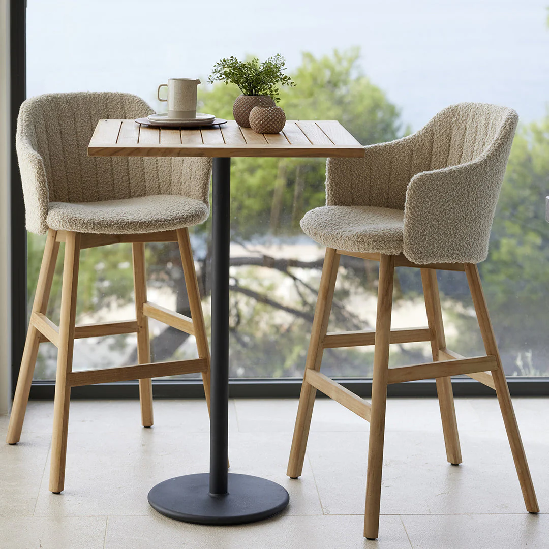 Choice Bar Chair - Wood Base - w/ Back and Seat Cushion - Image 5