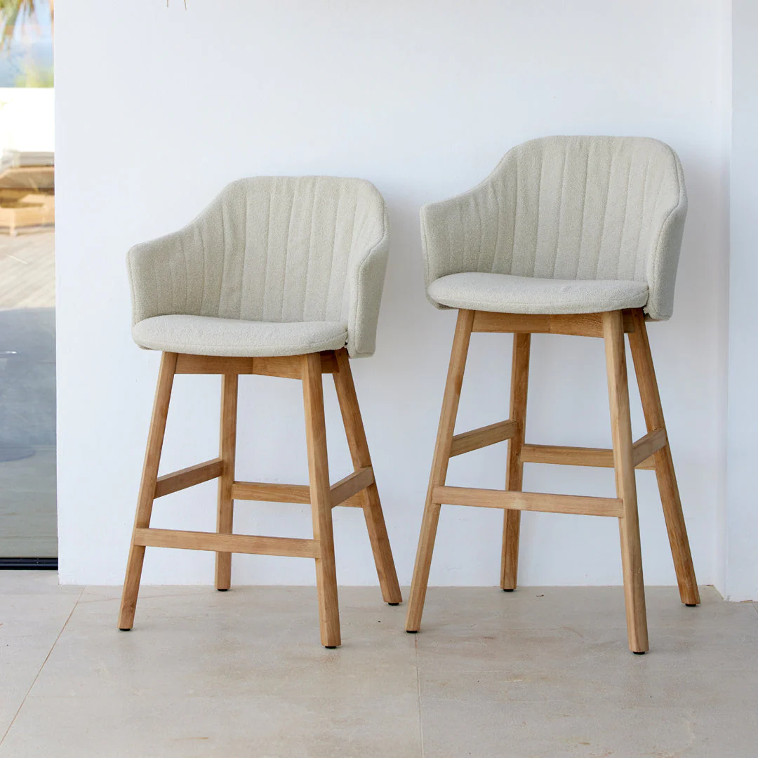 Choice Counter Chair - Wood Base - w/ Back and Seat Cushion - Image 6