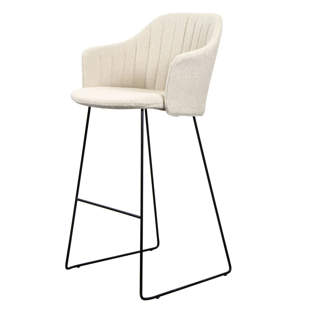 Choice Outdoor Bar Chair - Sled Base - w/ Back and Seat Cushion - Image 11