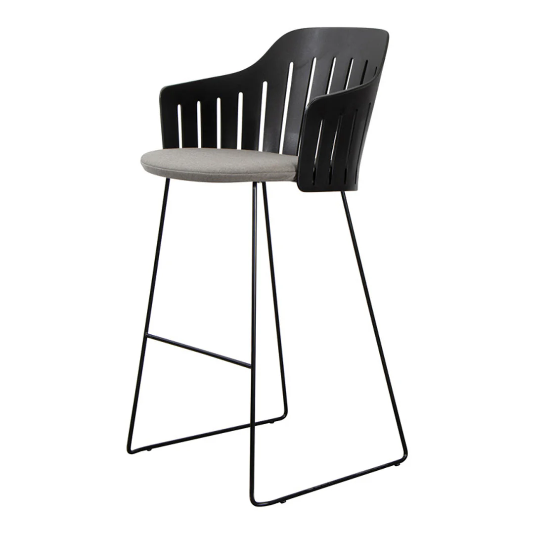 Choice Outdoor Bar Chair - Sled Base - w/ Seat Cushion - Image 9