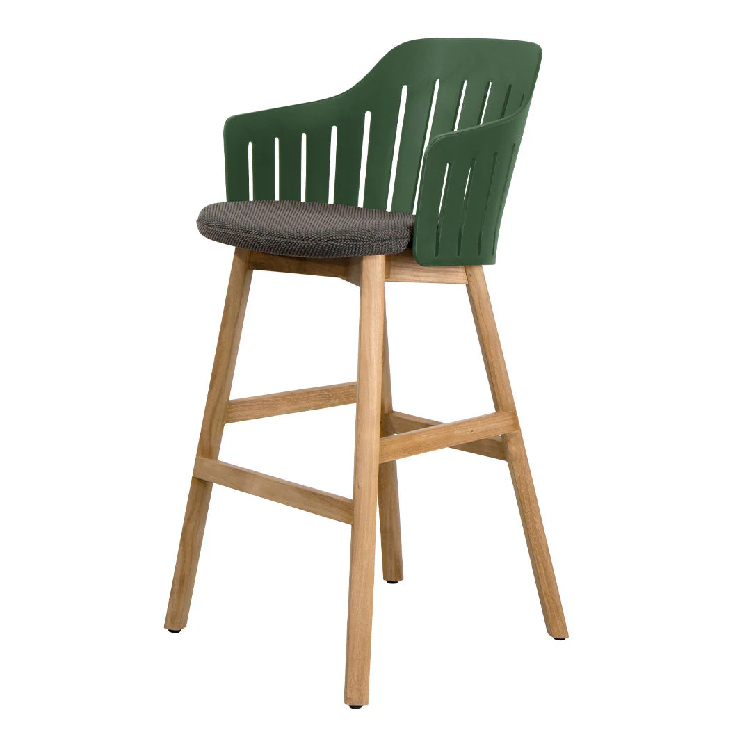 Choice Outdoor Bar Chair - Wood Base - w/ Seat Cushion - Image 15