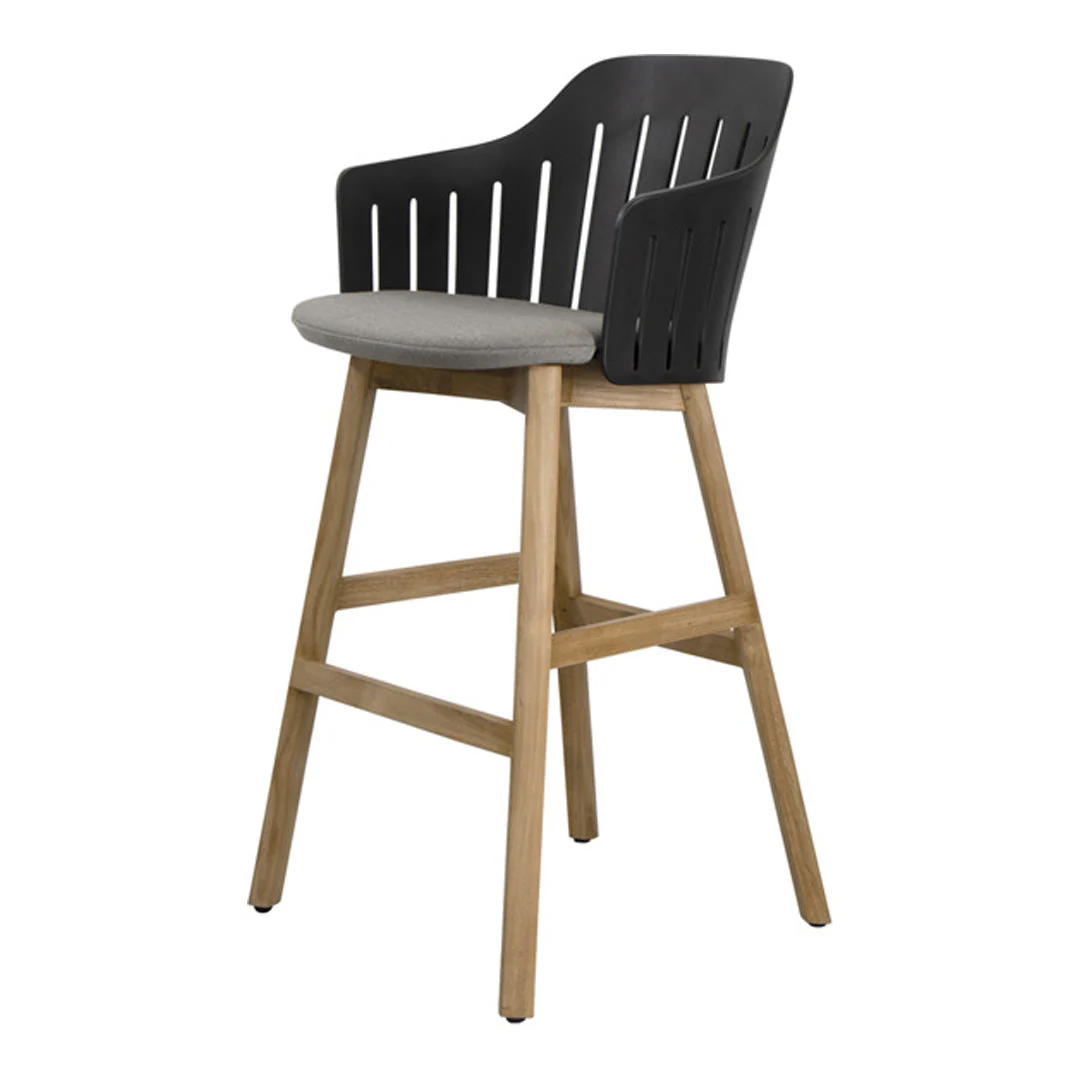 Choice Outdoor Bar Chair - Wood Base - w/ Seat Cushion - Image 25
