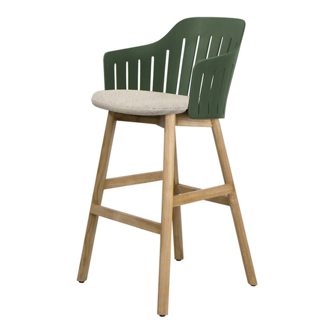Choice Outdoor Bar Chair - Wood Base - w/ Seat Cushion - Image 33