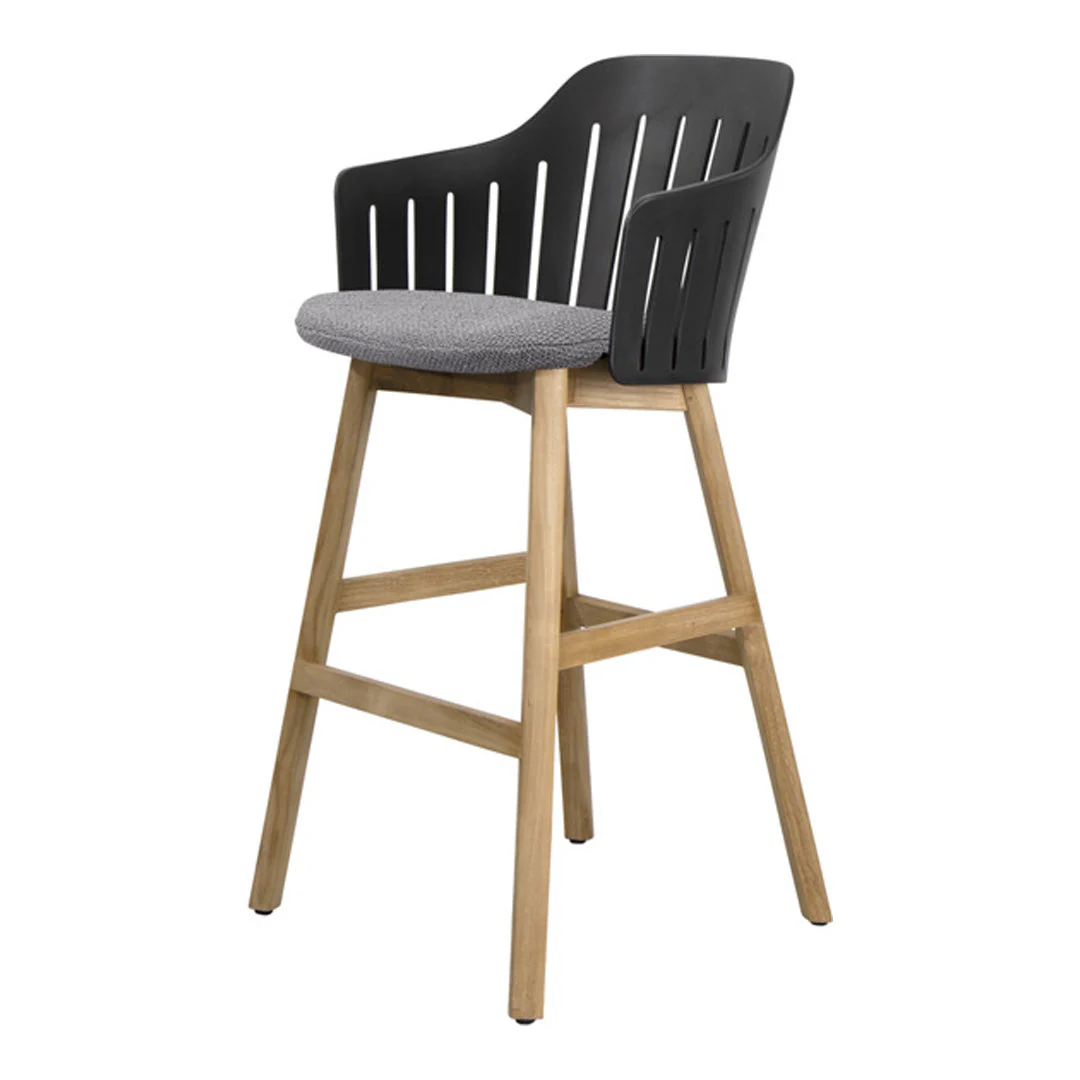 Choice Outdoor Bar Chair - Wood Base - w/ Seat Cushion - Image 35