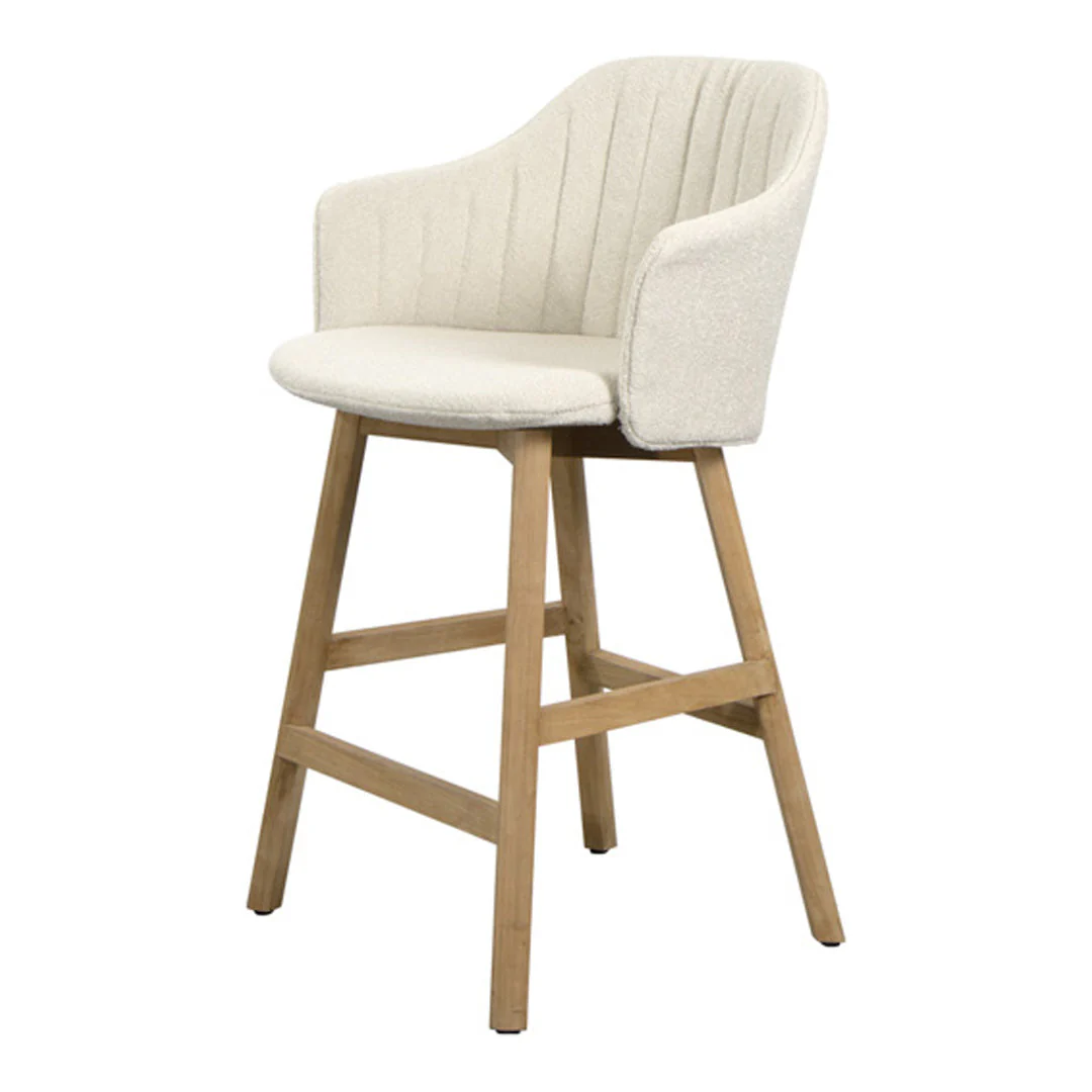 Choice Outdoor Counter Chair - Wood Base - w/ Back and Seat Cushion - Image 3